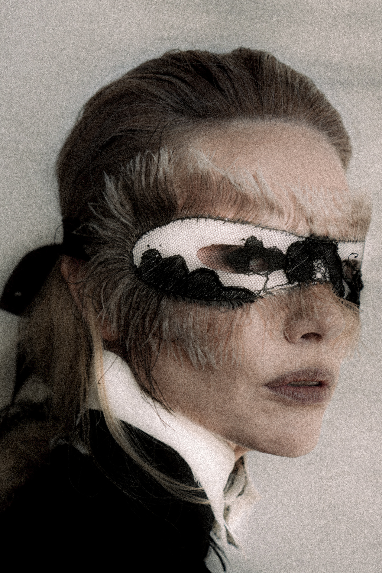 Louise Von Kegl close portrait in Roman's lace mask